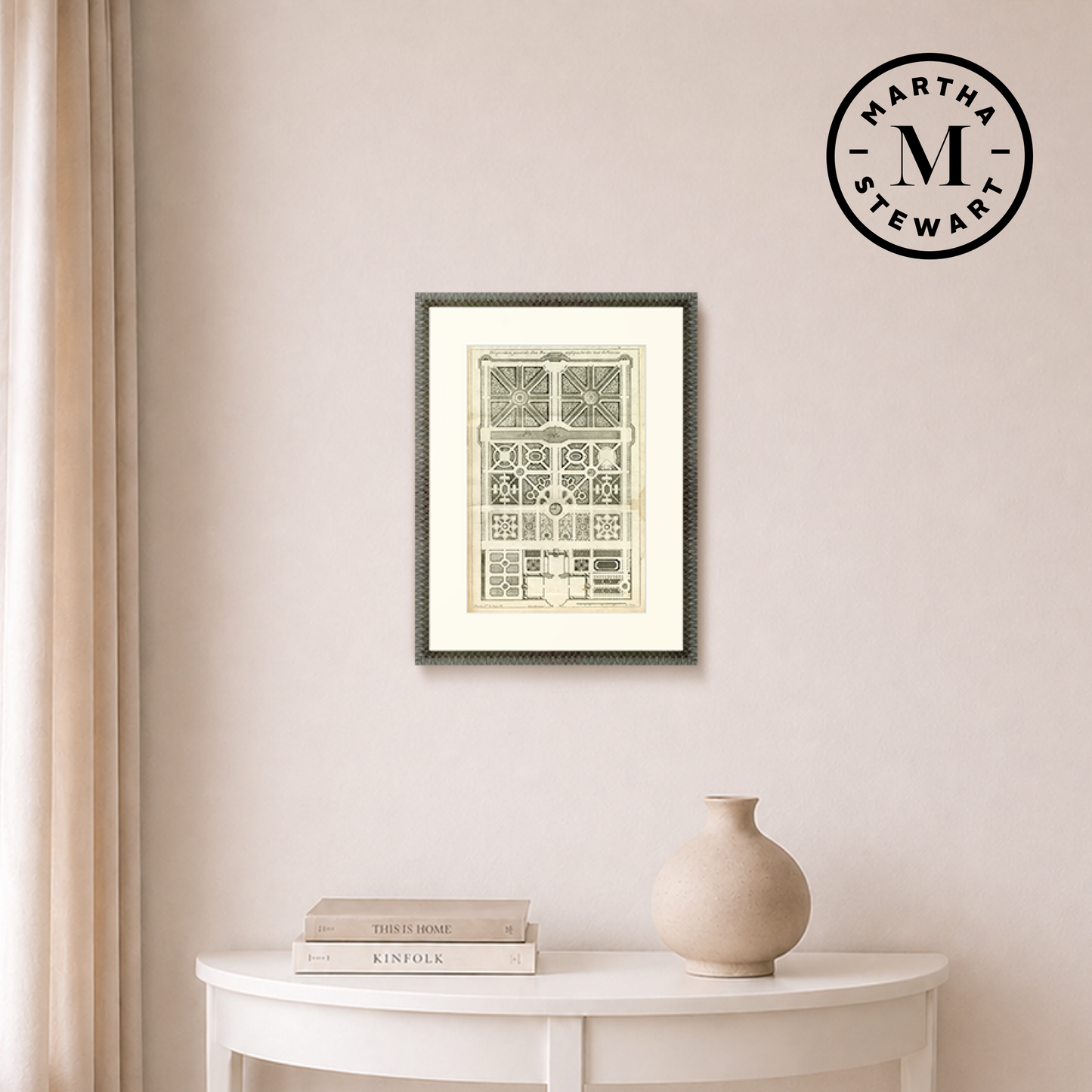 Martha Stewart Bedford | Historic Garden Plan IV | Framed Country Farmhouse Wall Art
