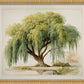 Martha Stewart Bedford | Seasonal Landscape: Willow Tree | Framed Country Farmhouse Wall Art