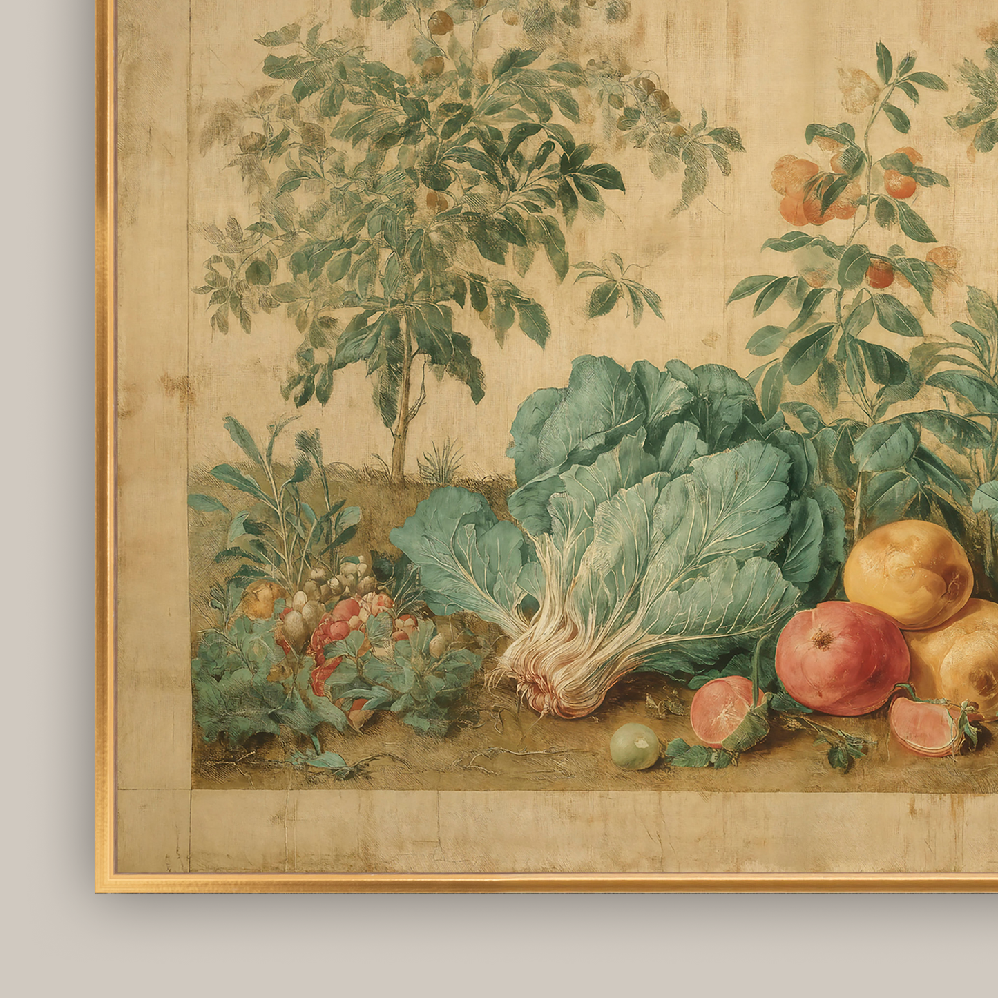 Martha Stewart Bedford | Kitchen Garden Harvest | Framed Country Farmhouse Wall Art