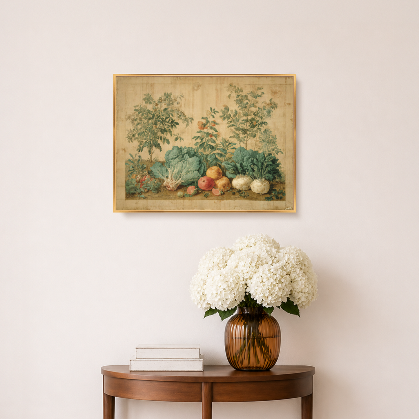 Martha Stewart Bedford | Kitchen Garden Harvest | Framed Country Farmhouse Wall Art