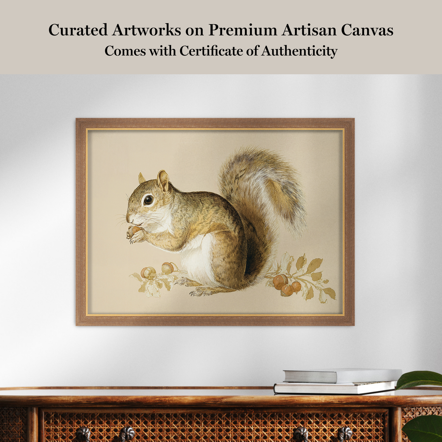 Martha Stewart Bedford | Farm Animal Portrait: Squirrel | Framed Country Farmhouse Wall Art