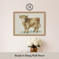 Martha Stewart Bedford | Livestock Portrait: Highland Calf | Framed Country Farmhouse Wall Art