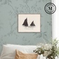 Martha Stewart Lily Pond | Nautical Study: Sailboats Pair | Framed Coastal Cottage Wall Art