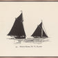 Martha Stewart Lily Pond | Nautical Study: Sailboats Pair | Framed Coastal Cottage Wall Art