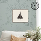 Martha Stewart Lily Pond | Nautical Study: Single Schooner | Framed Coastal Cottage Wall Art