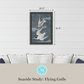 Martha Stewart Lily Pond | Seaside Study: Flying Gulls | Framed Coastal Cottage Wall Art