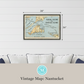 Martha Stewart Lily Pond | Vintage Map: Nantucket Island | Framed Coastal Cottage Wall Art