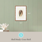 Martha Stewart Lily Pond | Shell Study: Cone Shell | Framed Coastal Cottage Wall Art