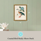 Martha Stewart Lily Pond | Coastal Bird Study: Shore Duck | Framed Coastal Cottage Wall Art