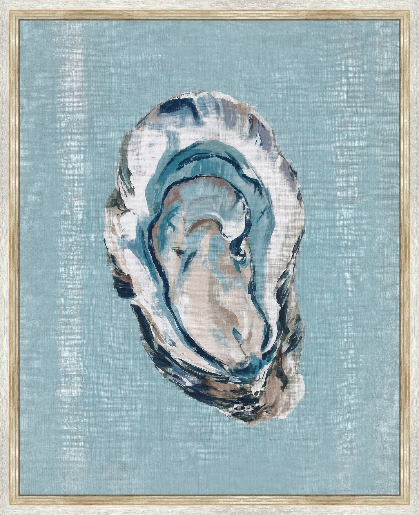 Martha Stewart Lily Pond | Shell Study: Oyster | Framed Coastal Cottage Wall Art