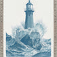 Martha Stewart Lily Pond | Seaside Landscape: Lighthouse | Framed Coastal Cottage Wall Art