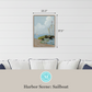 Martha Stewart Lily Pond | Harbor Scene: Sailboat | Framed Coastal Cottage Wall Art