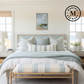 Martha Stewart Lily Pond | Harbor Scene: Sailboat | Framed Coastal Cottage Wall Art