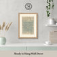 Martha Stewart Lily Pond | Coastal Pattern Study I | Framed Coastal Cottage Wall Art