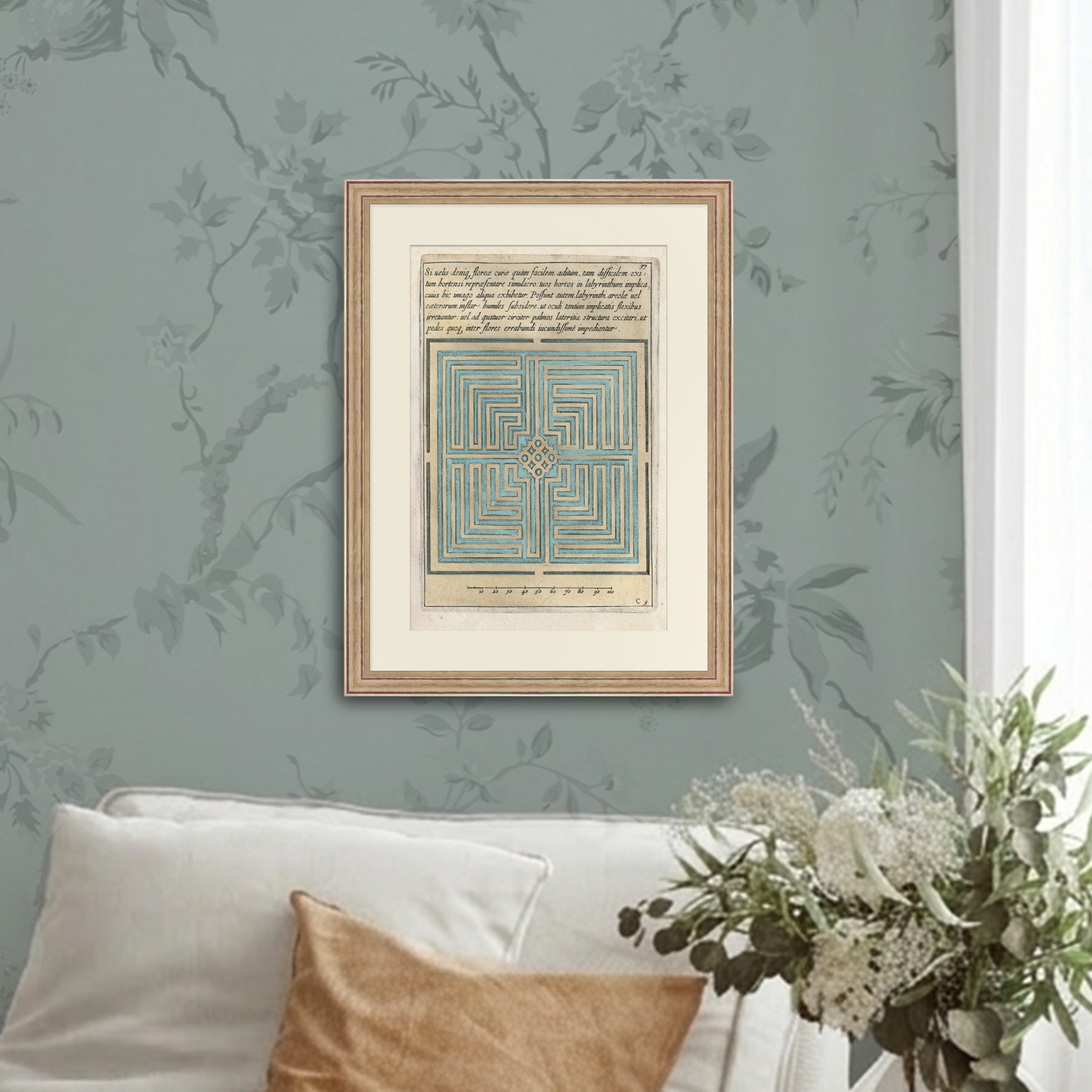 Martha Stewart Lily Pond | Coastal Pattern Study II | Framed Coastal Cottage Wall Art