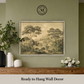 Martha Stewart Bedford | Pastoral Landscape: Tree Line | Framed Country Farmhouse Wall Art