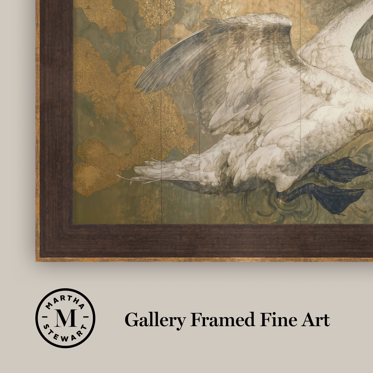Martha Stewart Perry Street | Modern Wildlife: Swan in Motion | Framed Contemporary Wall Art