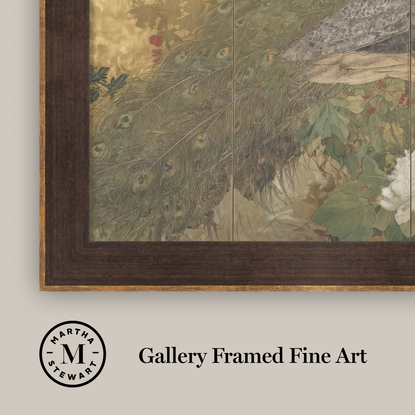 Martha Stewart Perry Street | Modern Wildlife: Peacock in Bloom | Framed Contemporary Animal Art