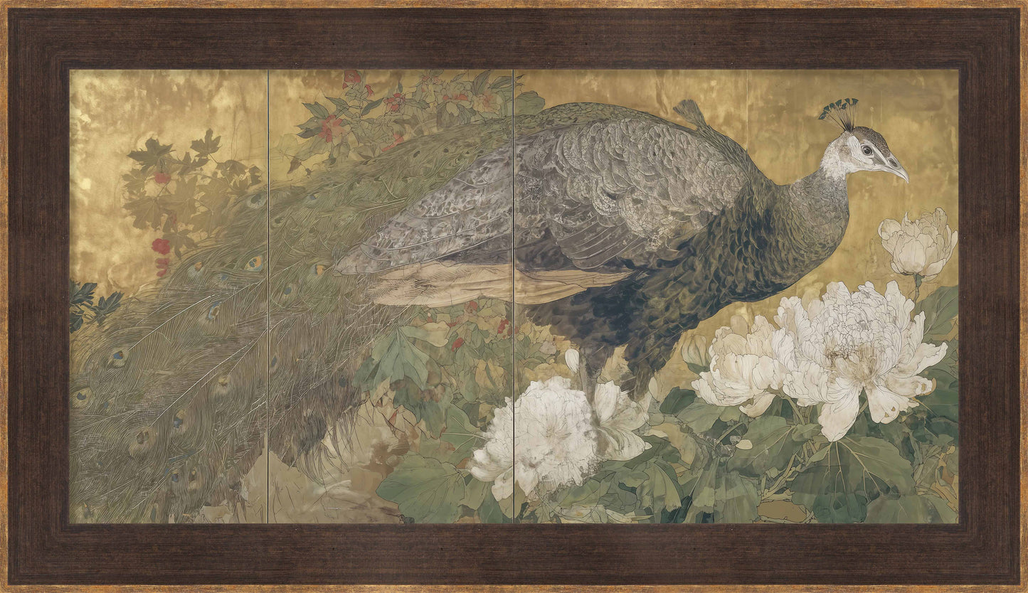 Martha Stewart Perry Street | Modern Wildlife: Peacock in Bloom | Framed Contemporary Animal Art