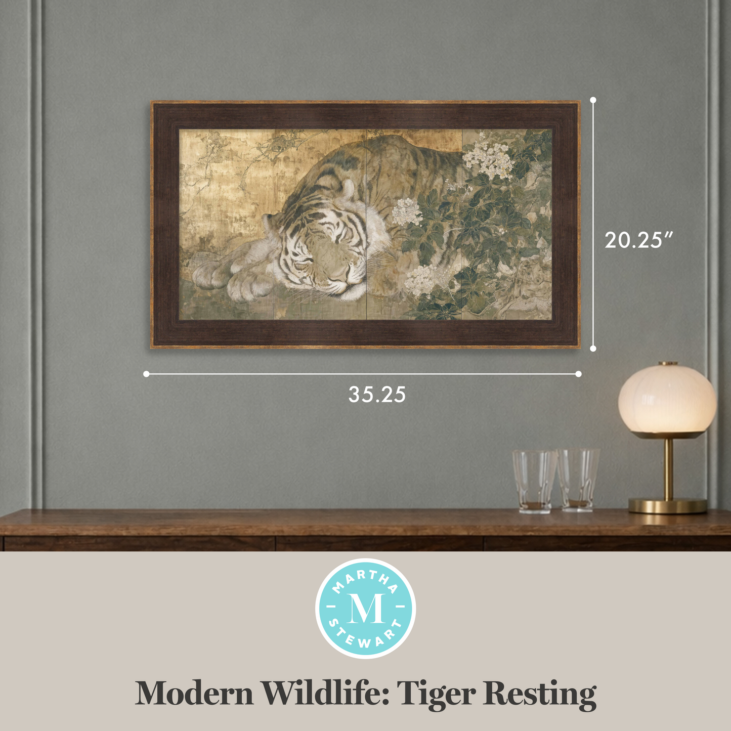 Martha Stewart Perry Street | Modern Wildlife: Tiger Resting | Framed Contemporary Wall Art