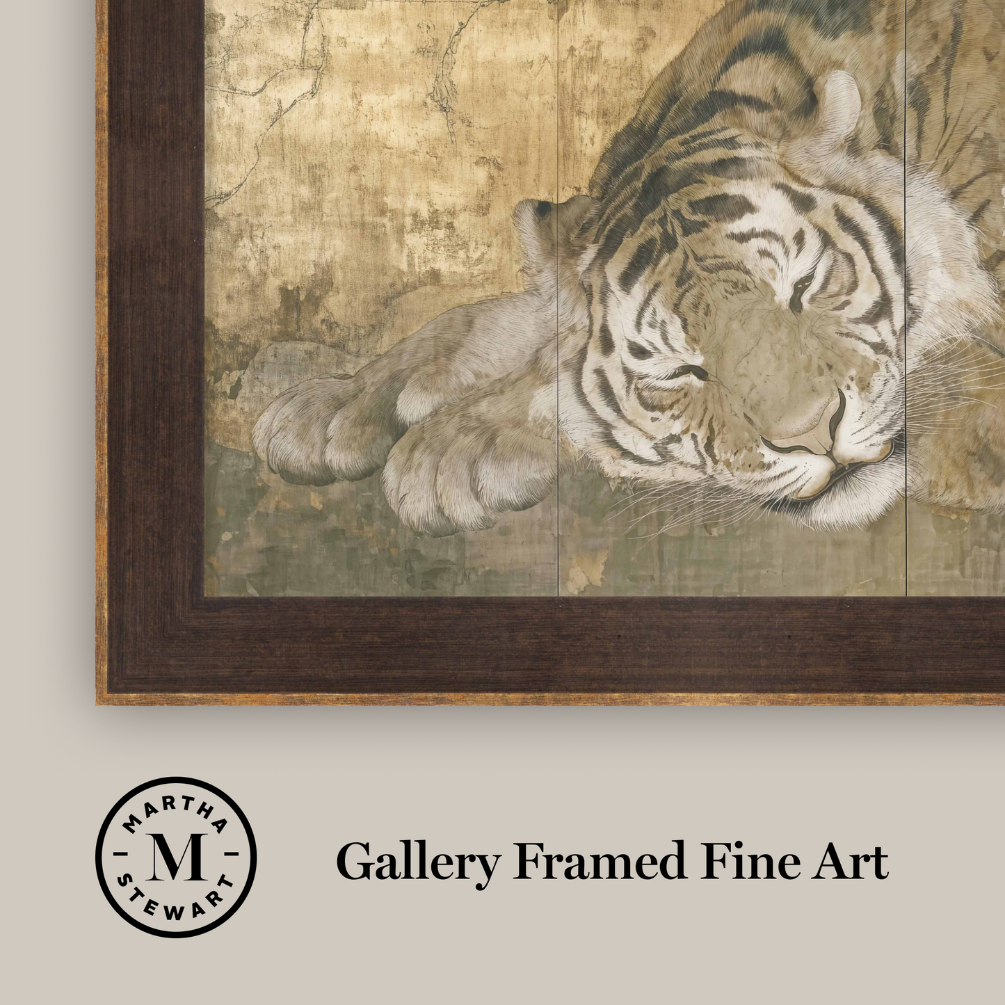 Martha Stewart Perry Street | Modern Wildlife: Tiger Resting | Framed Contemporary Wall Art