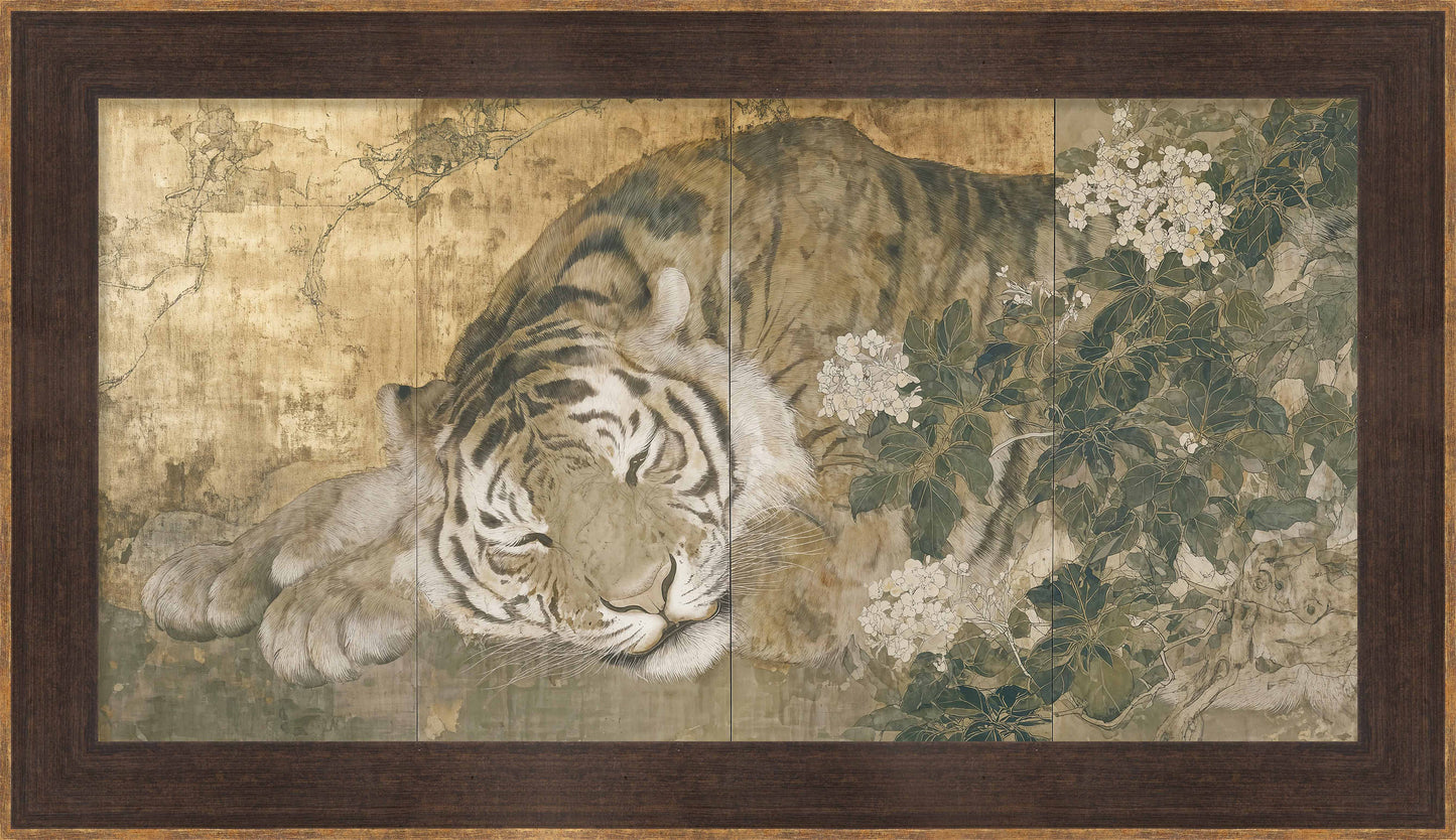 Martha Stewart Perry Street | Modern Wildlife: Tiger Resting | Framed Contemporary Wall Art