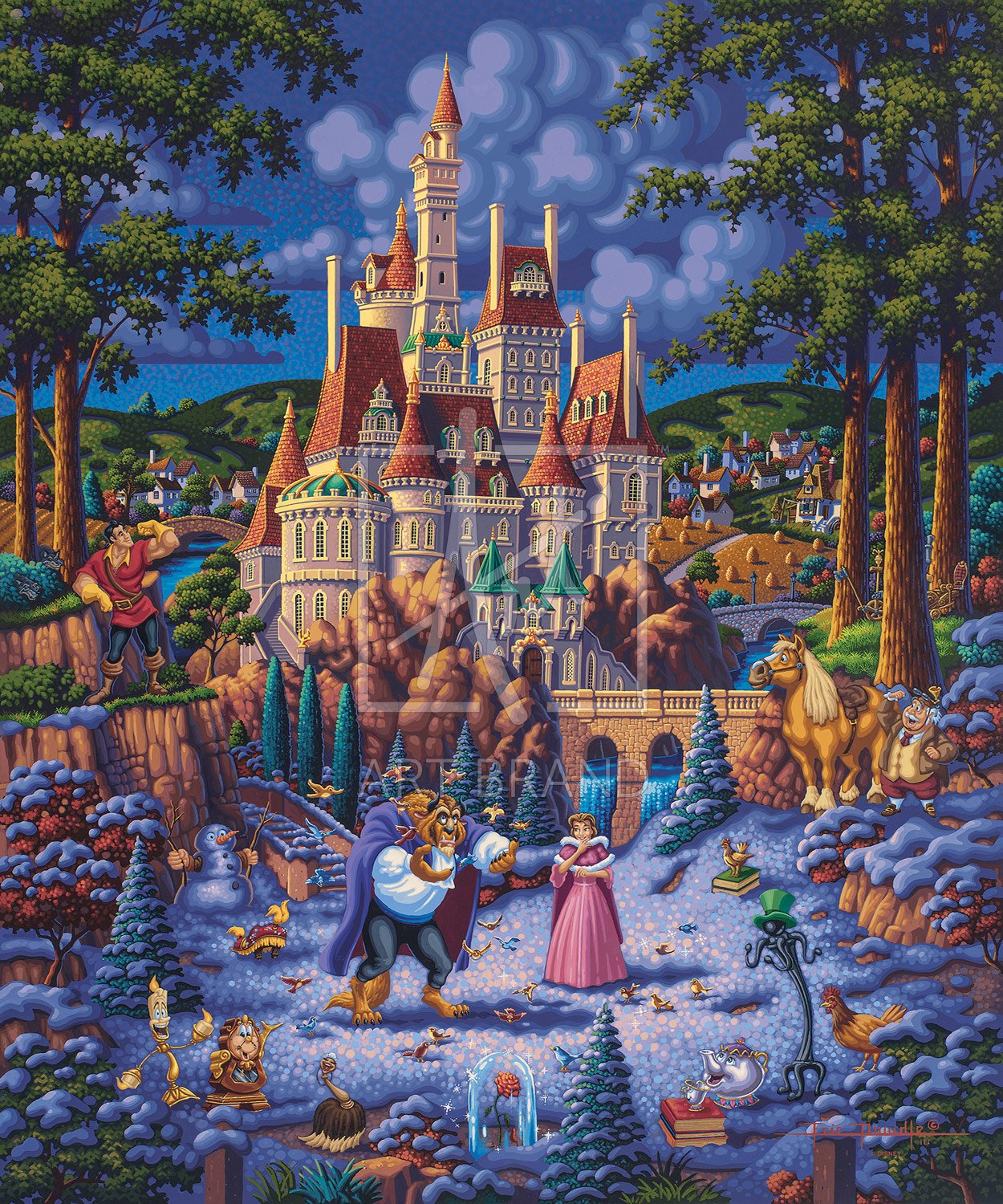 Beauty and the Beast Finding Love - Limited Edition Canvas (SN - Standard Numbered)