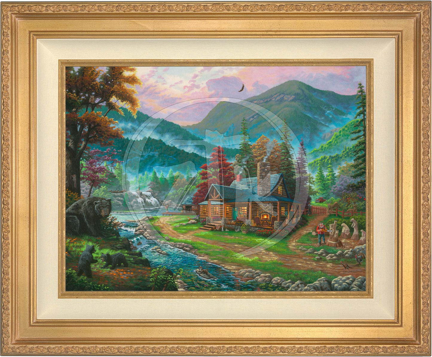 Black Bear Cabin - Limited Edition Canvas