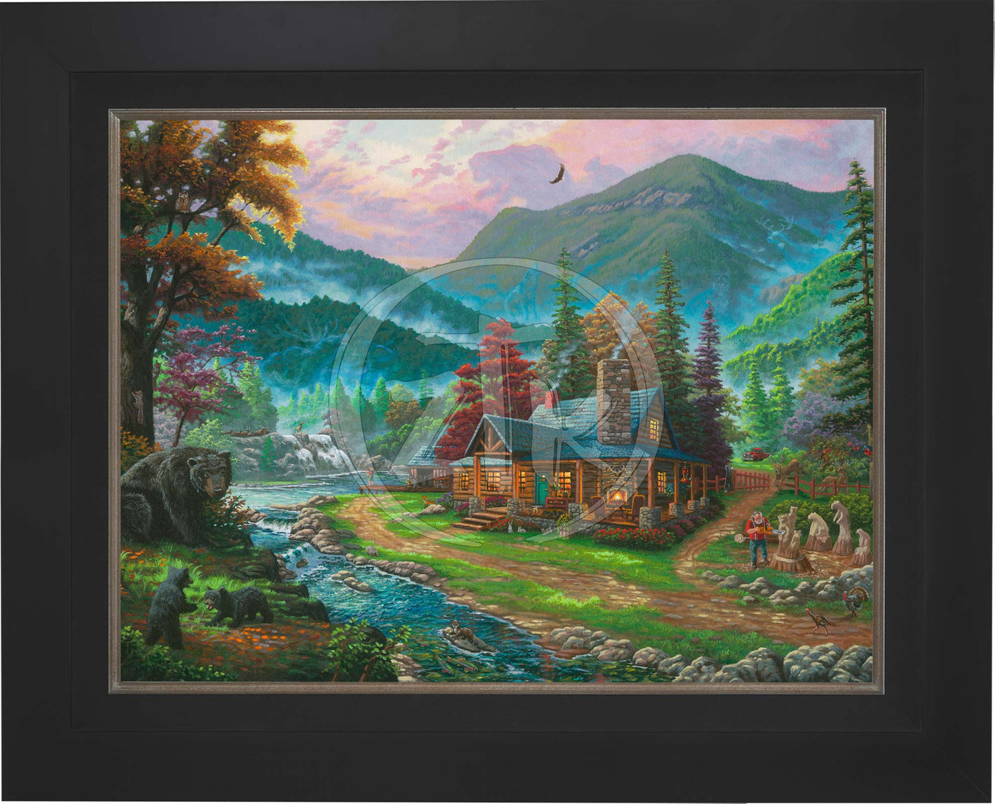 Black Bear Cabin - Limited Edition Canvas