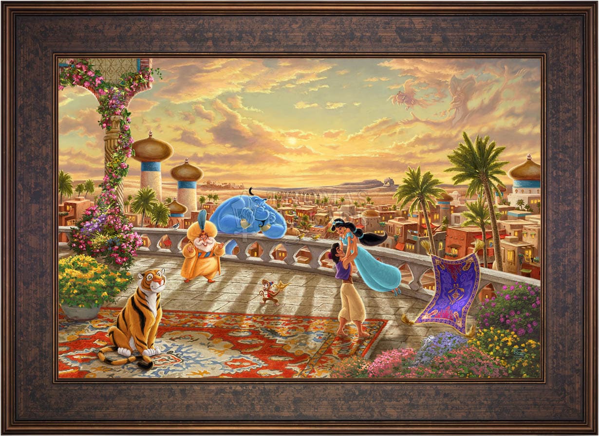 Disney Jasmine Dancing in the Desert Sunset - Limited Edition Canvas