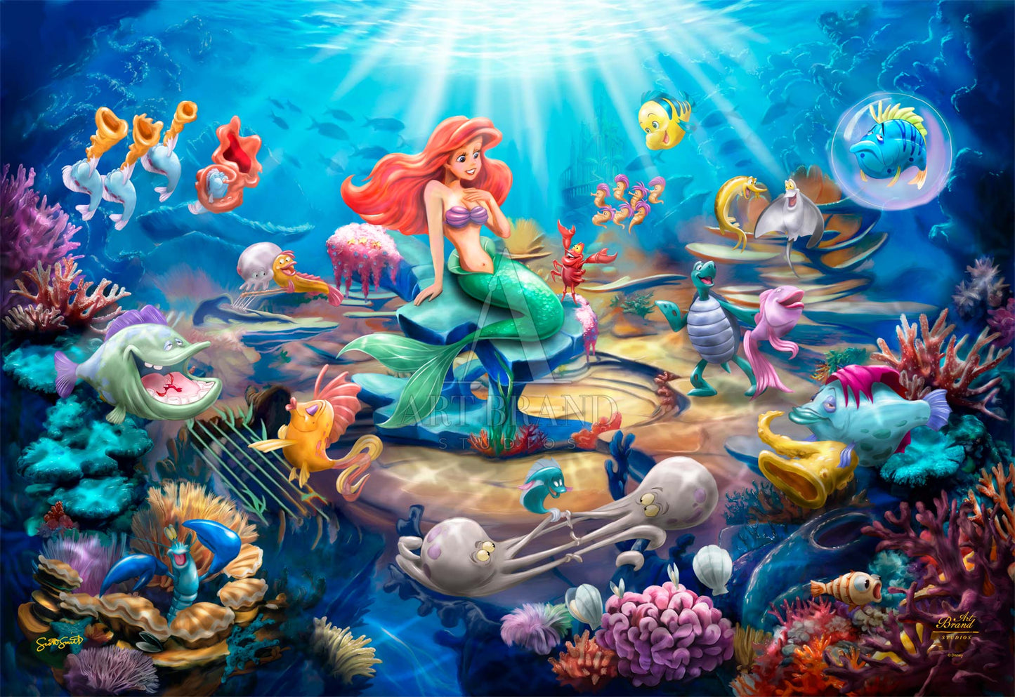 Disney's Little Mermaid Grotto Serenade - Limited Edition Canvas