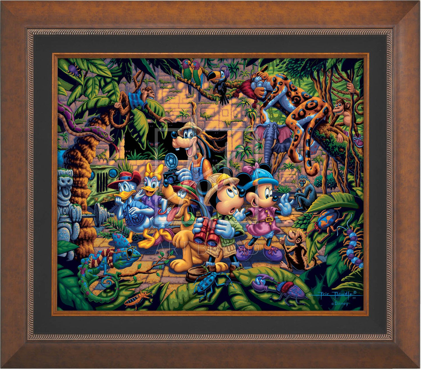 Mickey and Friends Exploring the Jungle - Limited Edition Canvas (AP - Artist Proof)