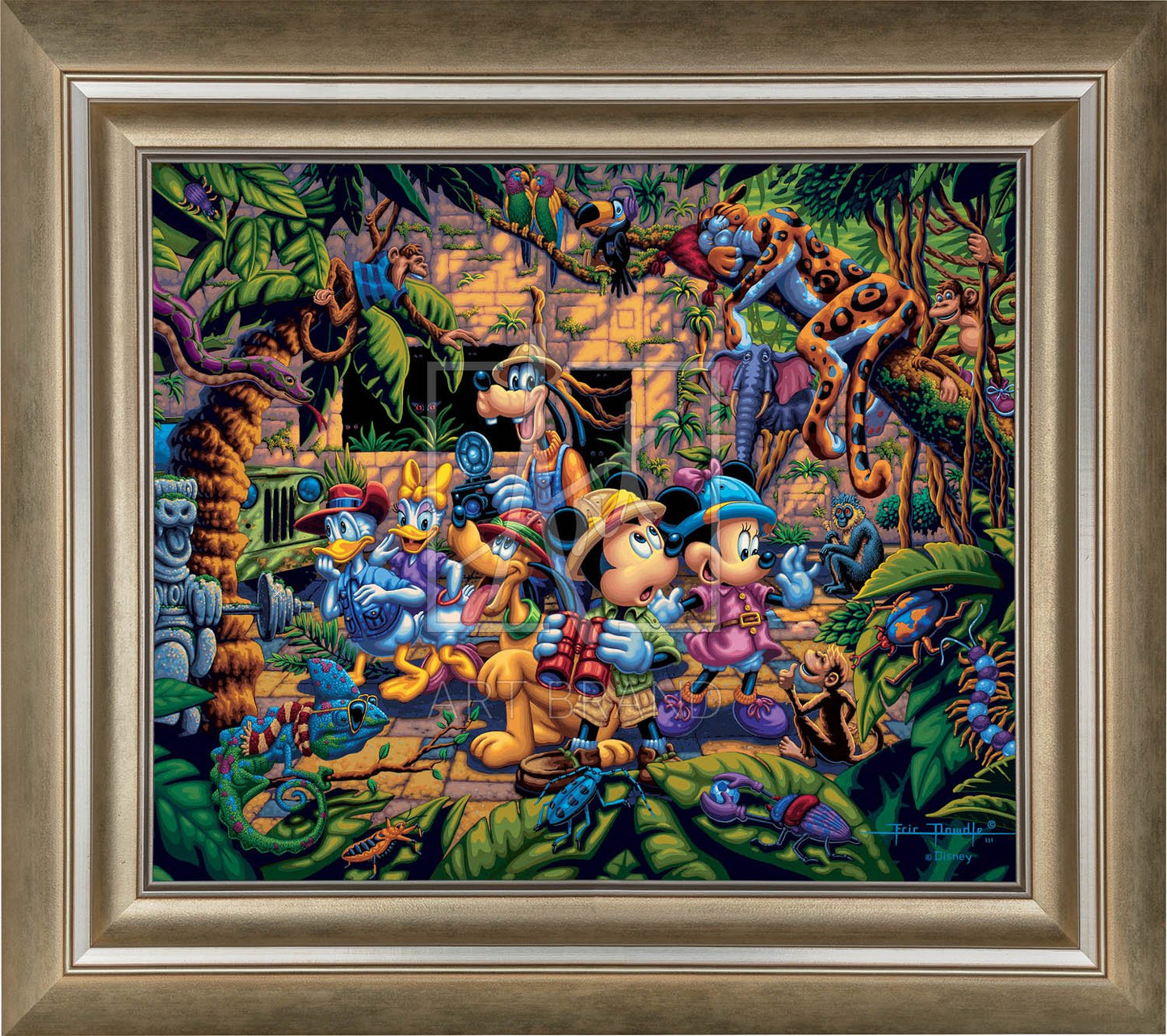 Mickey and Friends Exploring the Jungle - Limited Edition Canvas (SN - Standard Numbered)