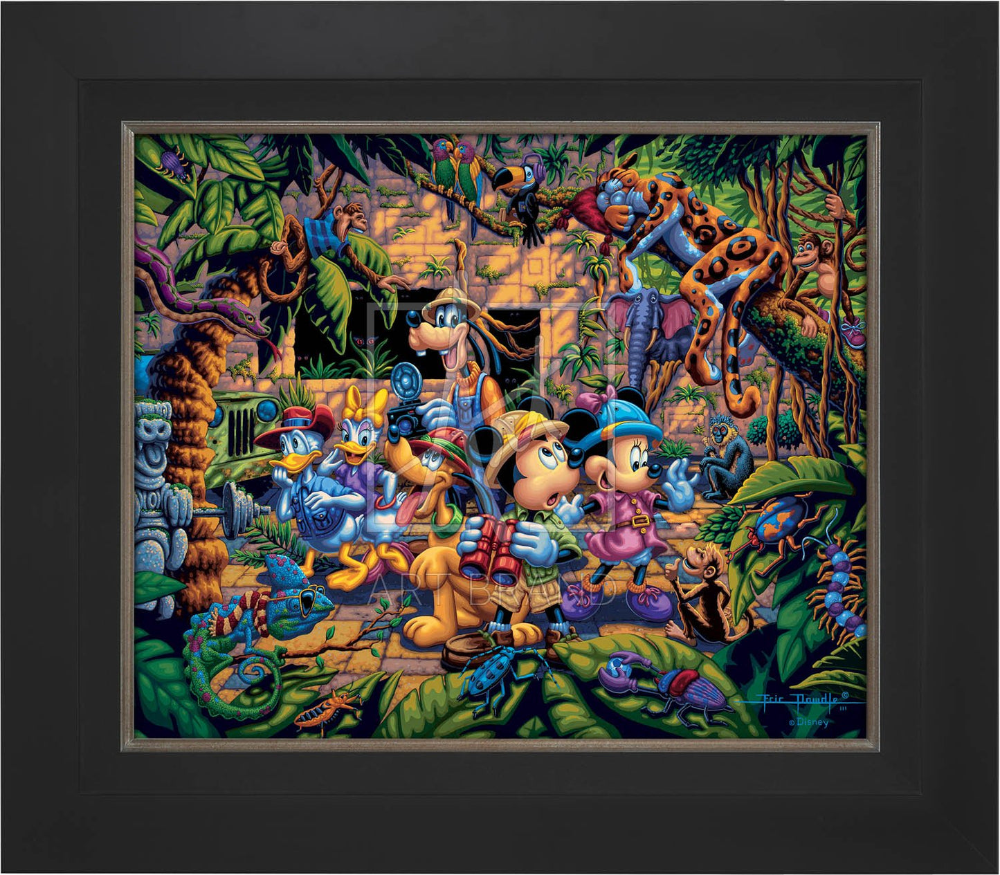 Mickey and Friends Exploring the Jungle - Limited Edition Canvas (SN - Standard Numbered)