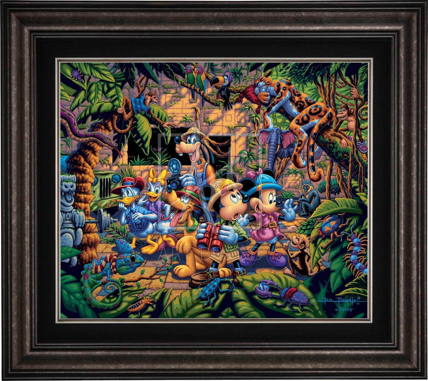 Mickey and Friends Exploring the Jungle - Limited Edition Canvas (AP - Artist Proof)