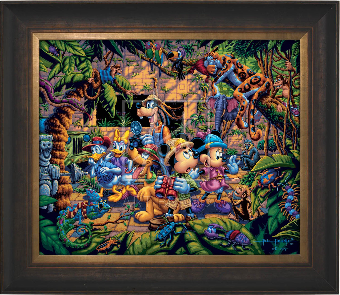 Mickey and Friends Exploring the Jungle - Limited Edition Canvas (SN - Standard Numbered)
