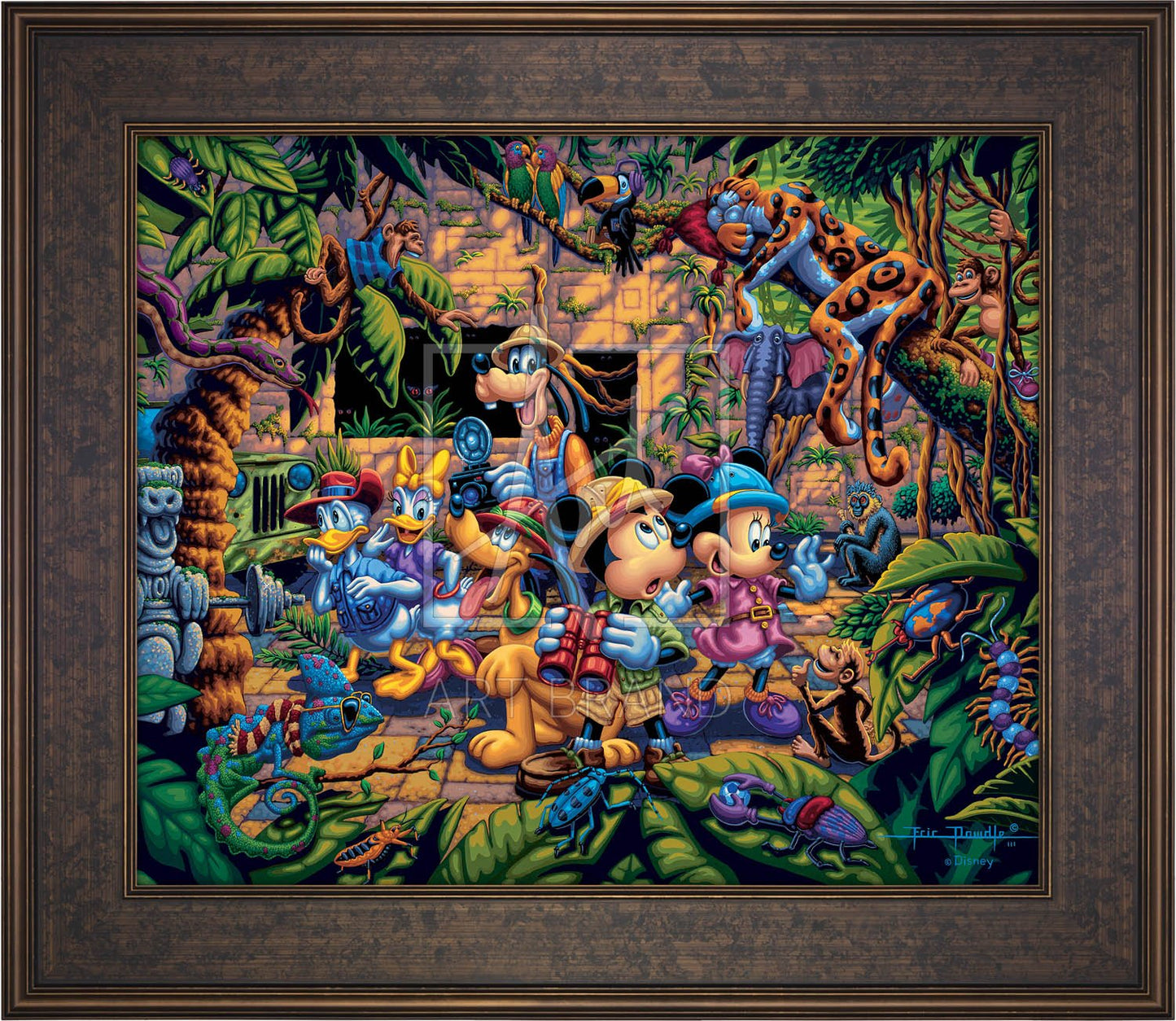 Mickey and Friends Exploring the Jungle - Limited Edition Canvas (AP - Artist Proof)