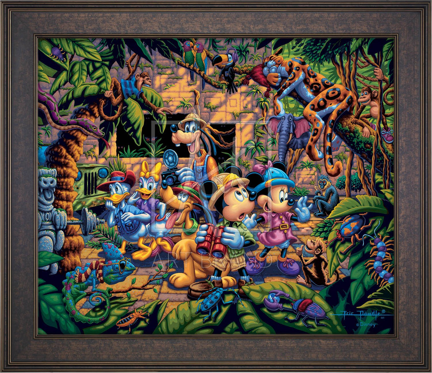 Mickey and Friends Exploring the Jungle - Limited Edition Canvas (AP - Artist Proof)