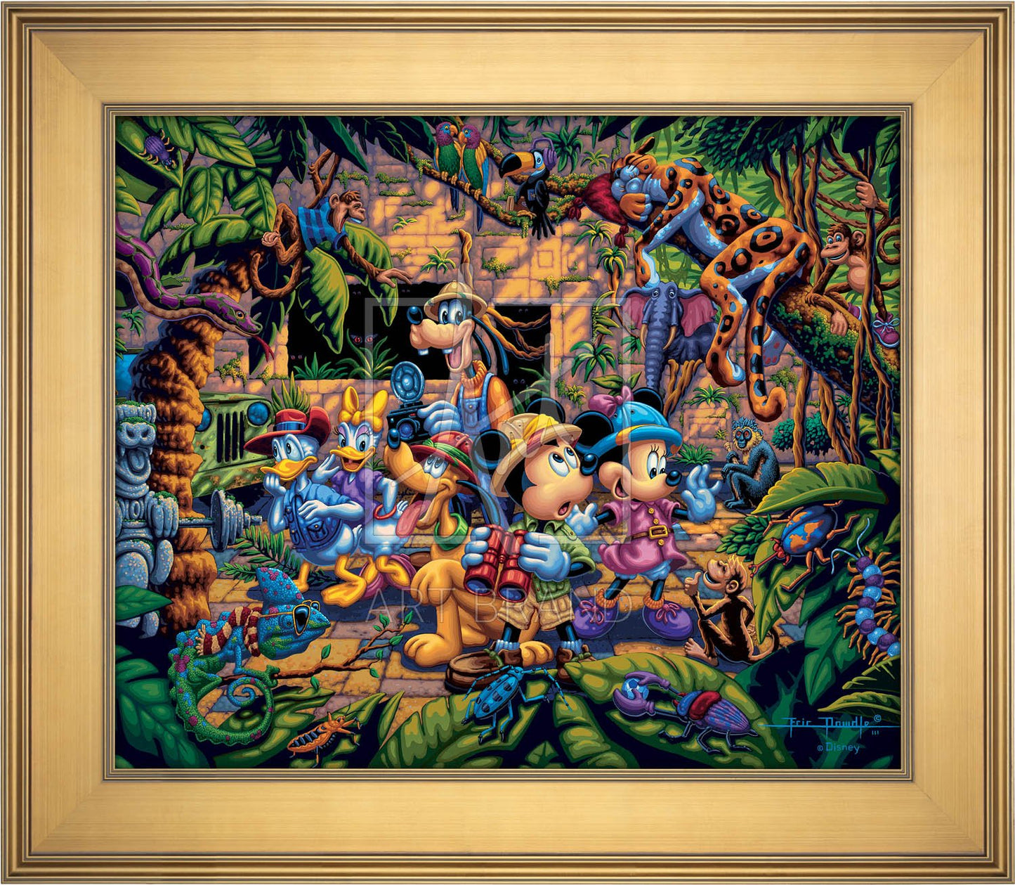 Mickey and Friends Exploring the Jungle - Limited Edition Canvas (AP - Artist Proof)