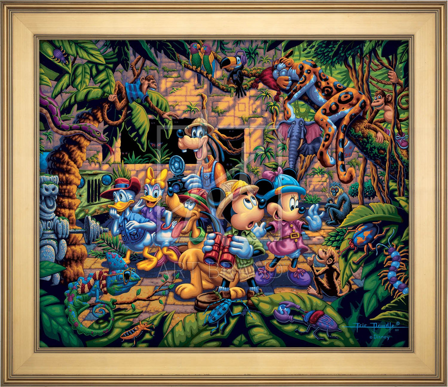 Mickey and Friends Exploring the Jungle - Limited Edition Canvas (AP - Artist Proof)