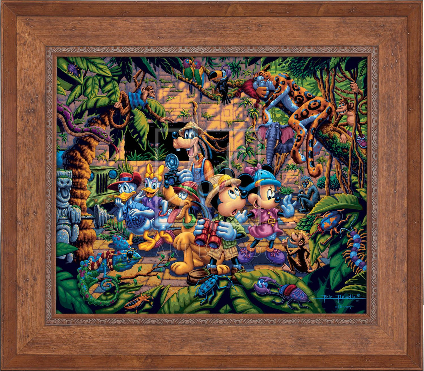 Mickey and Friends Exploring the Jungle - Limited Edition Canvas (AP - Artist Proof)