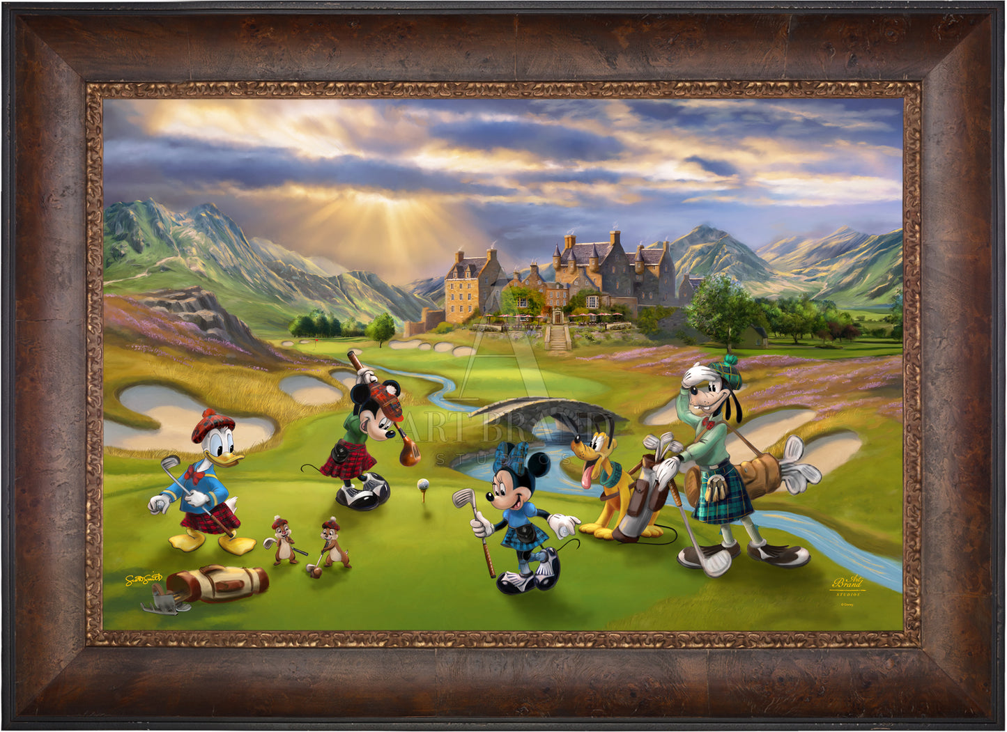 Disney's Mickey and Minnie Scottish Golf Outing - Jewel Edition Art