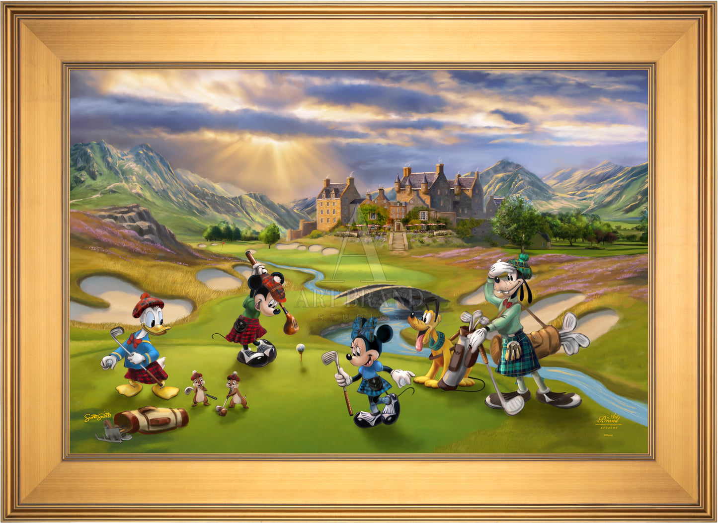 Disney's Mickey and Minnie Scottish Golf Outing - Jewel Edition Art
