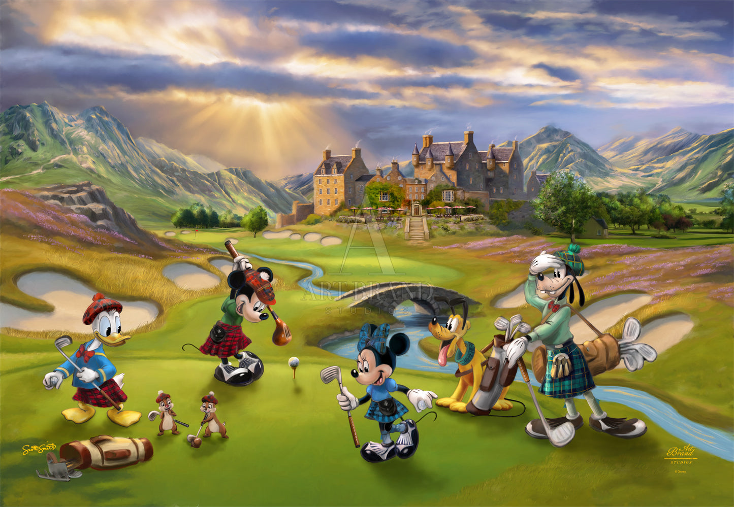 Disney's Mickey and Minnie Scottish Golf Outing - Jewel Edition Art