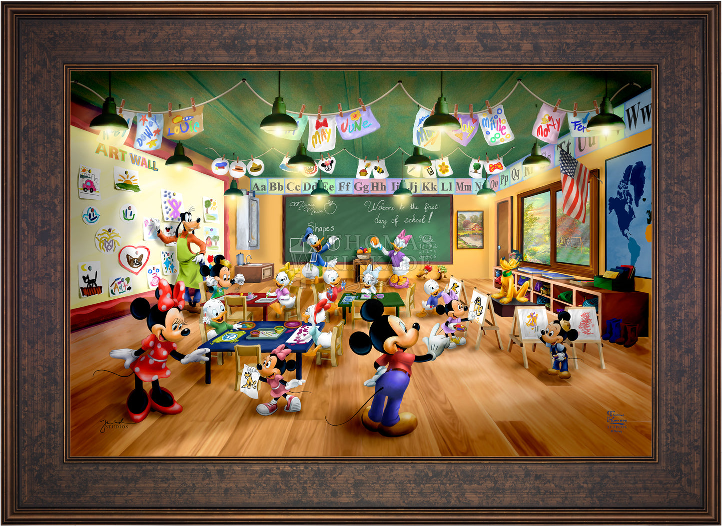 Disney Mickey and Minnie Schoolhouse - Limited Edition Canvas