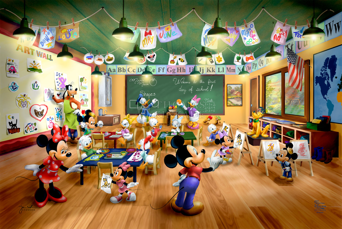 Disney Mickey and Minnie Schoolhouse - Limited Edition Canvas