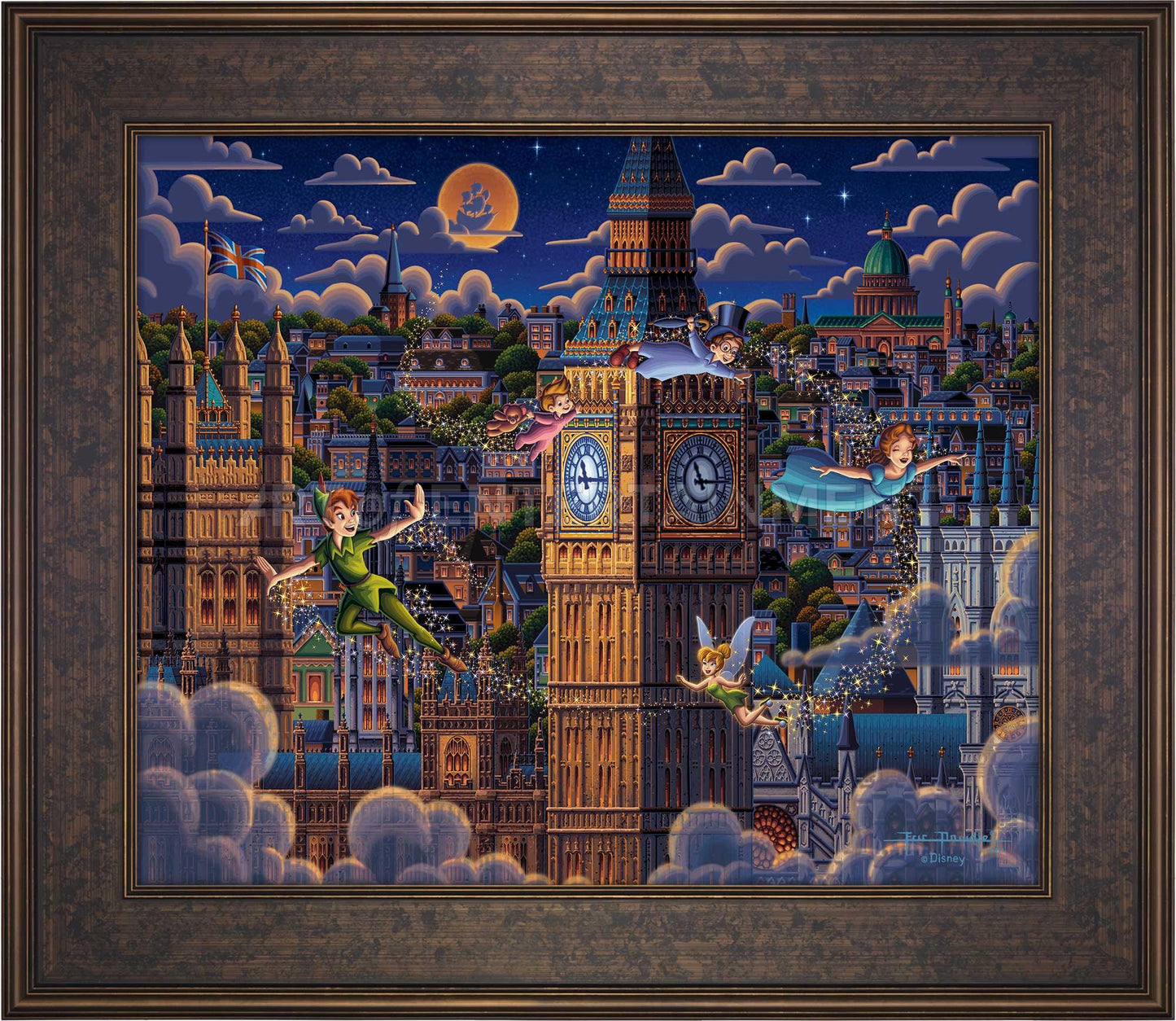 Peter Pan Learning to Fly - Limited Edition Canvas (AP - Artist Proof)