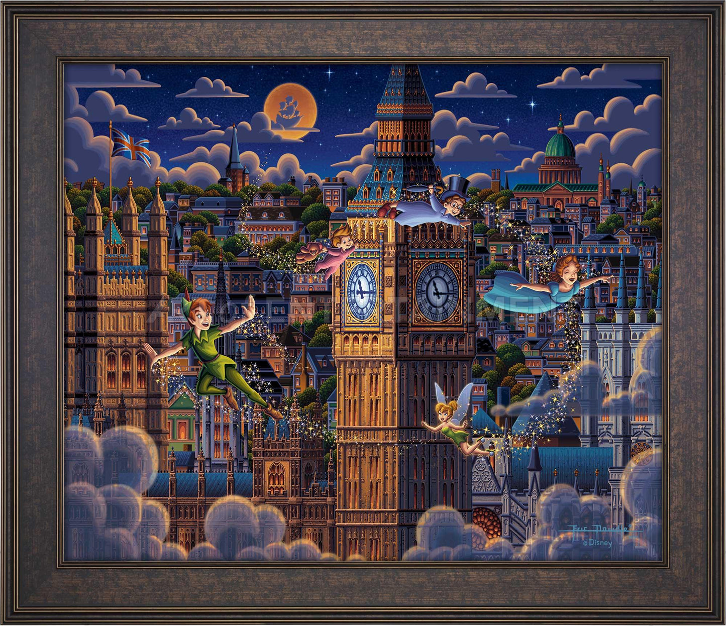 Peter Pan Learning to Fly - Limited Edition Canvas (AP - Artist Proof)