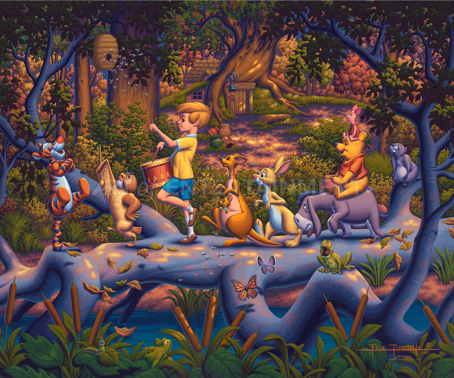 Winnie the Pooh - A Heroes Parade - Limited Edition Canvas (SN - Standard Numbered)