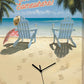 5'O Clock Somewhere - 18" x 13" Wrapped Canvas Clock